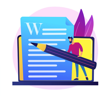 Content writing icon Royalty Free Vector Image